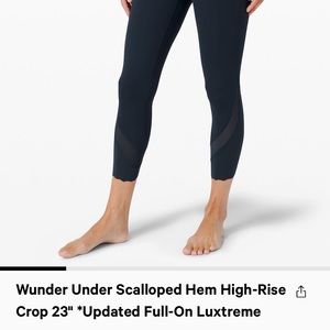 Lululemon Wunder Under Scalloped Leggings